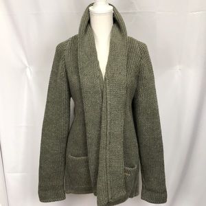 Anine Bing Chunky Knit Wool Cardigan Sweater